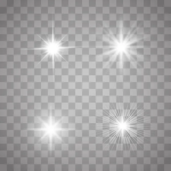 Bílá zářící světelný výboj — Stockový vektor