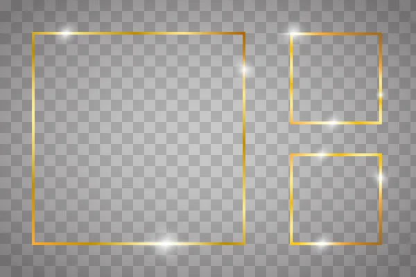 Cadre lumineux doré — Image vectorielle
