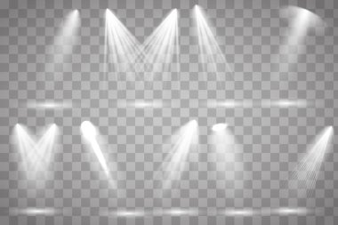 Sahne ışıklarıyla parlak ışıklandırma