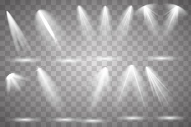 Sahne ışıklarıyla parlak ışıklandırma