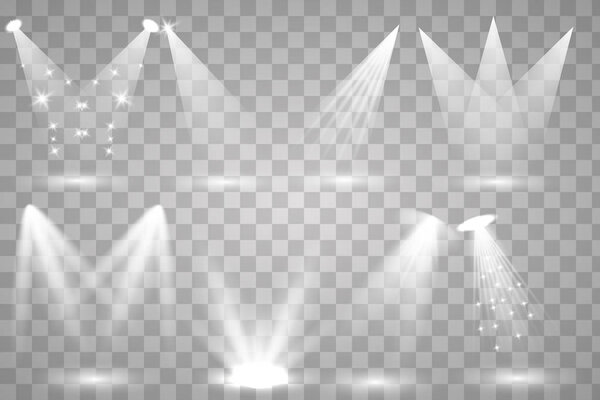 Bright lighting with spotlights