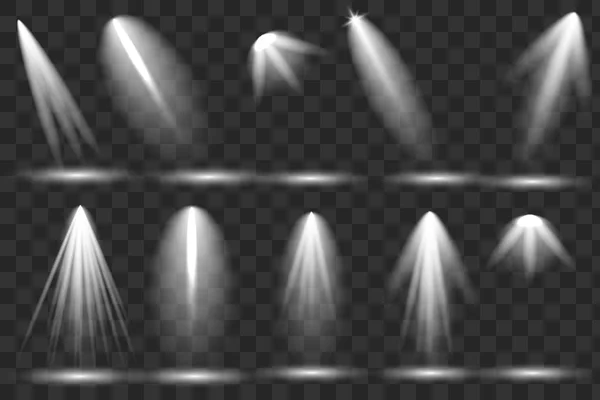 Helle Beleuchtung mit Scheinwerfern — Stockvektor