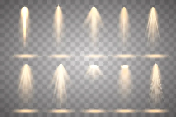 Яскраве освітлення з прожекторами — стоковий вектор