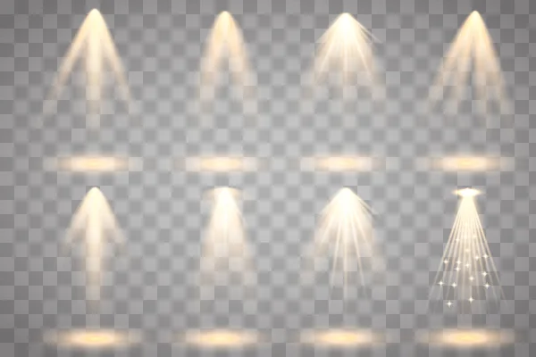 Ljus belysning med spotlights — Stock vektor