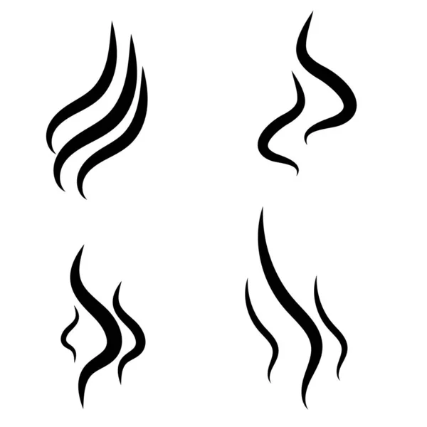 Icono de silueta de vapor de humo . — Vector de stock