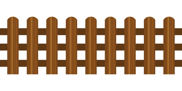 Valla de piquete, textura de madera — Vector de stock