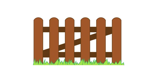 Piket hek, houten structuur — Stockvector