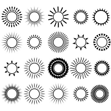 Black Sun simgesi seti 