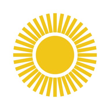 Güneş simgesi. Trendy yaz sembolü