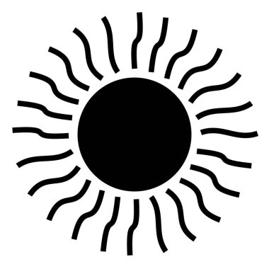 Kara güneş simgesi.