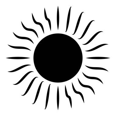 Kara güneş simgesi.