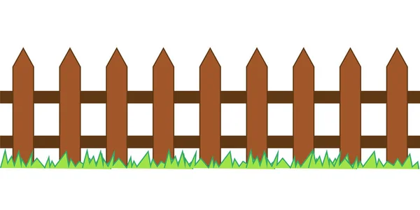 Piket hek, houten structuur — Stockvector