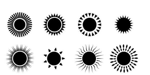 иконка солнца на белом фоне
