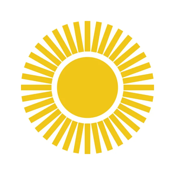 Ikona slunce. Módní letní symbol — Stockový vektor