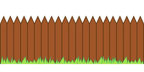 Piket hek, houten structuur — Stockvector