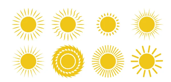 Sun icon set. — Stock Vector