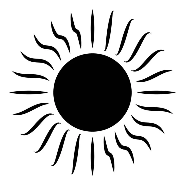 Μαύρος Ήλιος εικονίδιο. — Διανυσματικό Αρχείο