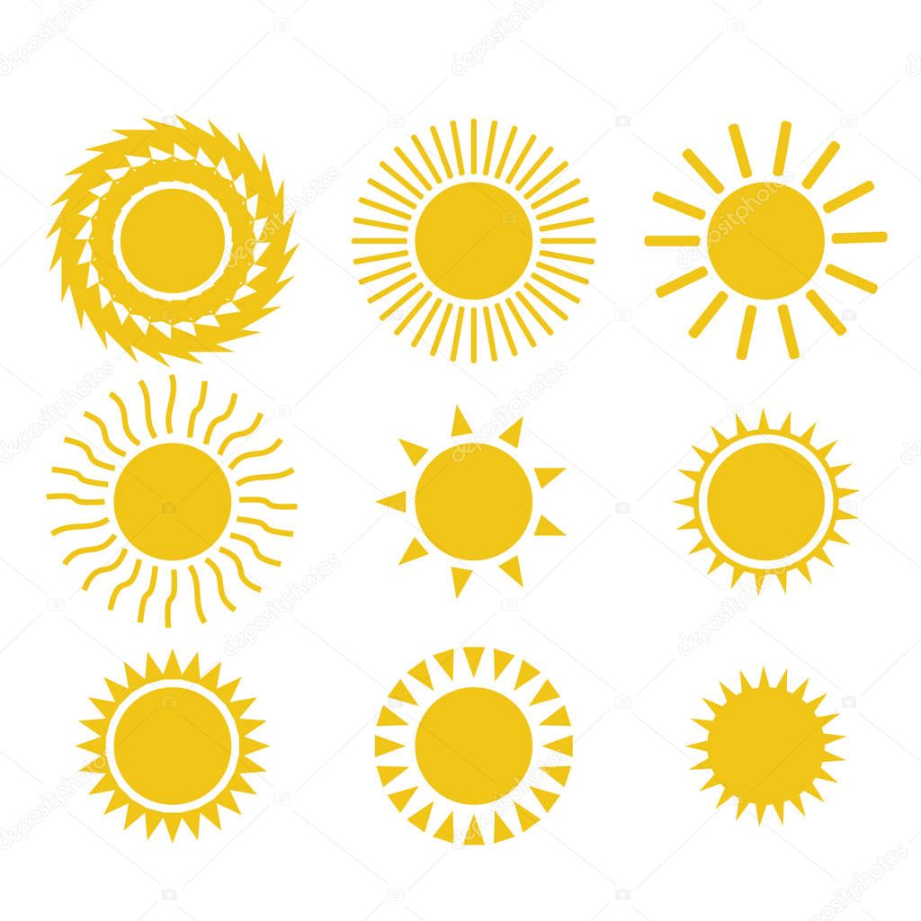 Sun icon set.