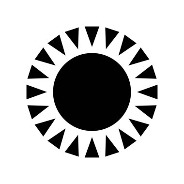 Kara güneş simgesi.