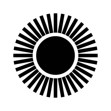 Kara güneş simgesi.