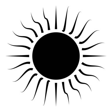 Kara güneş simgesi.