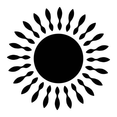 Kara güneş simgesi.