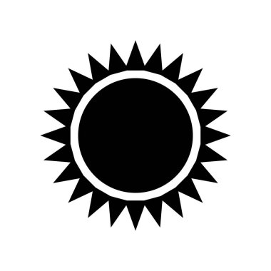 Kara güneş simgesi.