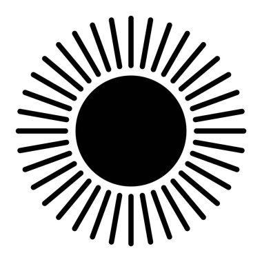 Kara güneş simgesi.