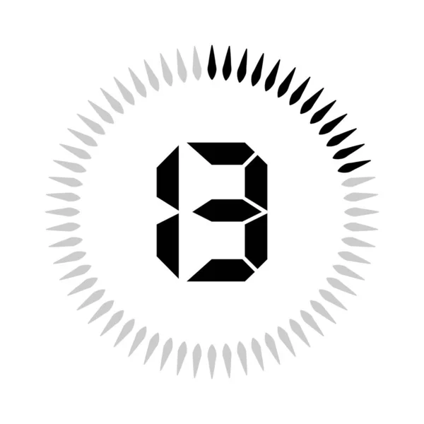 La minuterie de 13 minutes ou secondes — Image vectorielle