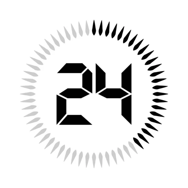 The 24 minutes or seconds timer — Stock Vector