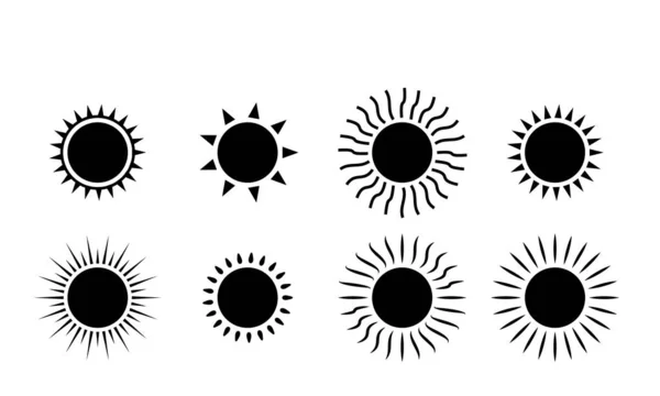 Sol ikon på vit bakgrund — Stock vektor