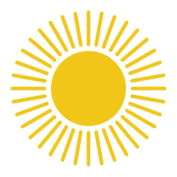 Ikona slunce. Módní letní symbol — Stockový vektor