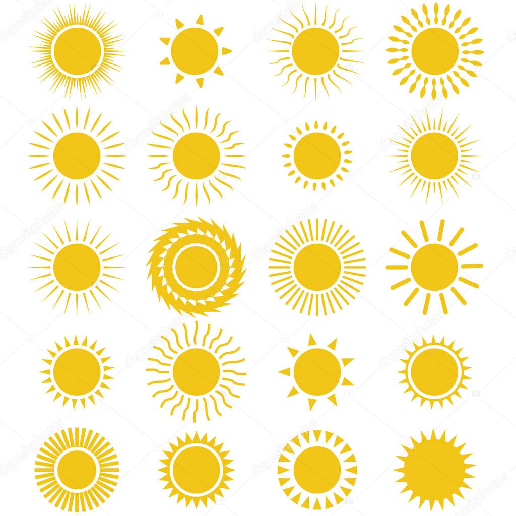 Sun icon set.