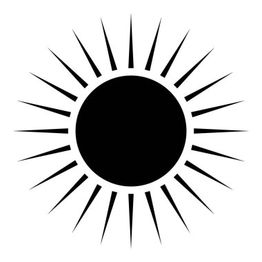 Kara güneş simgesi.