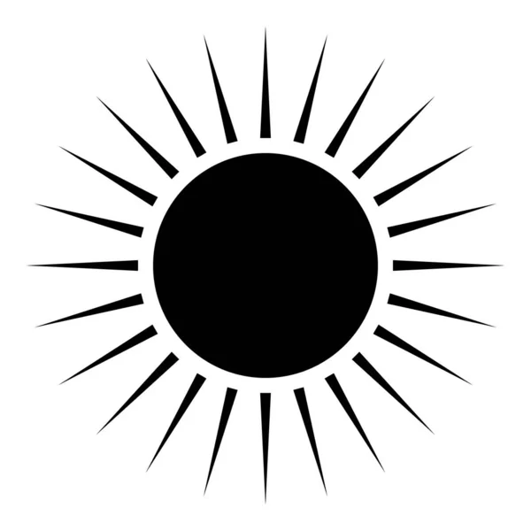 Μαύρος Ήλιος εικονίδιο. — Διανυσματικό Αρχείο