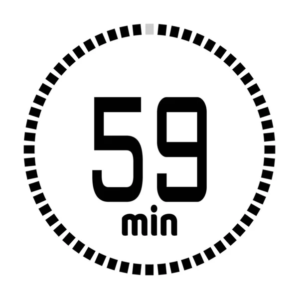 The minutes countdown timer — Stock Vector