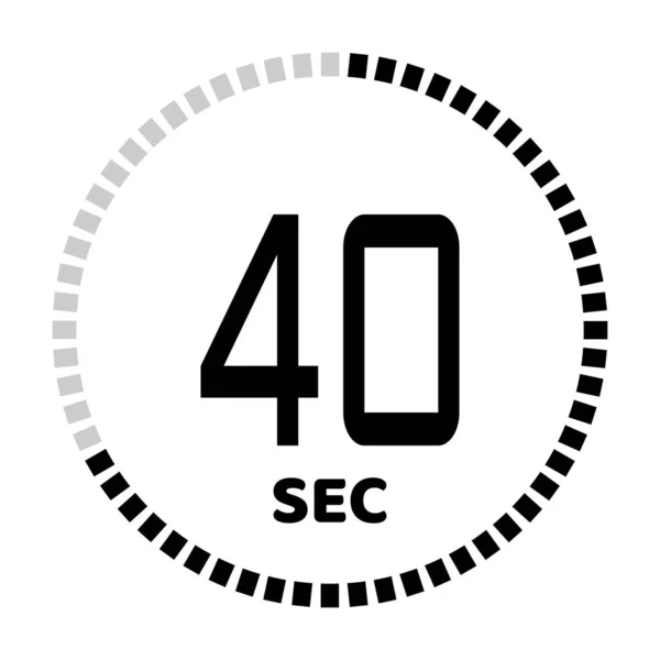 Os segundos, ícone de cronômetro —  Vetores de Stock