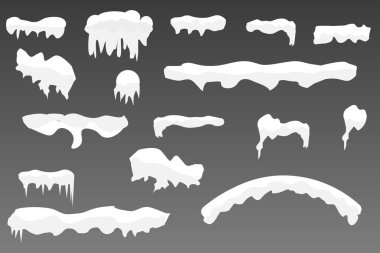 Kar kapaklar, kartopu ve snowdrifts ayarla