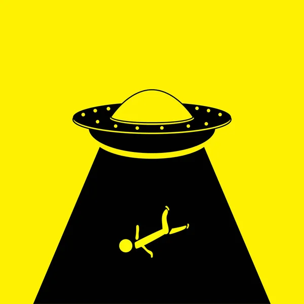 Ufo. Idegenek. Űrhajó UFO — Stock Vector