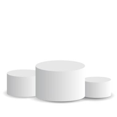 Beyaz kazanan podyum. 