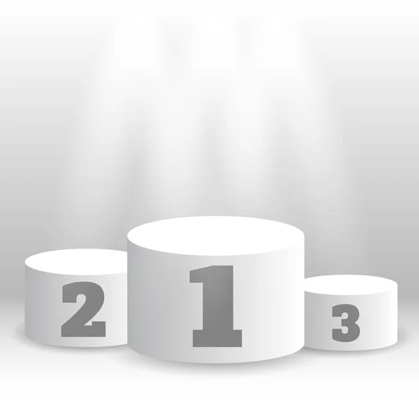 Beyaz kazanan podyum. 