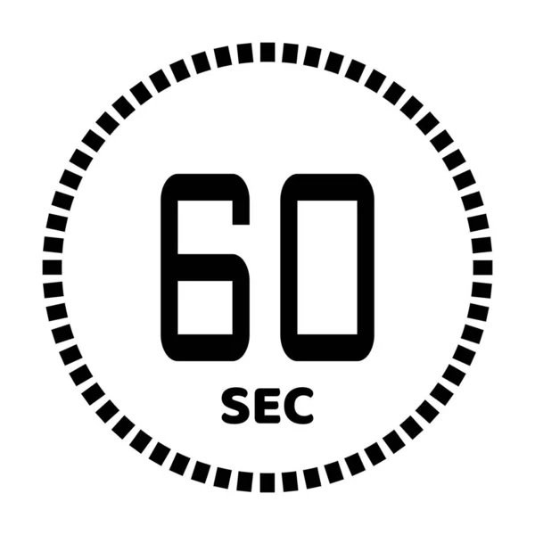 Sekunder, stoppuret ikon — Stock vektor