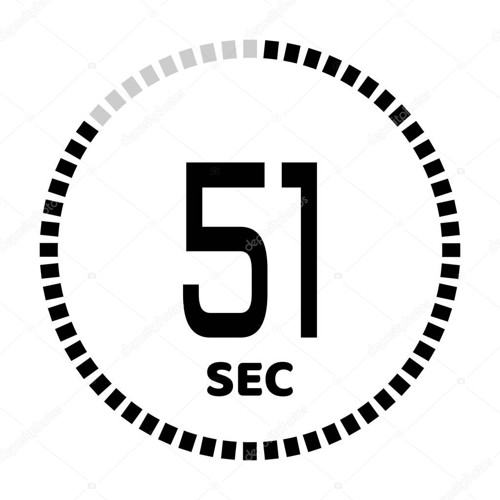 The  seconds, stopwatch icon