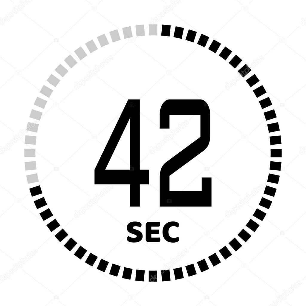 The  seconds, stopwatch icon