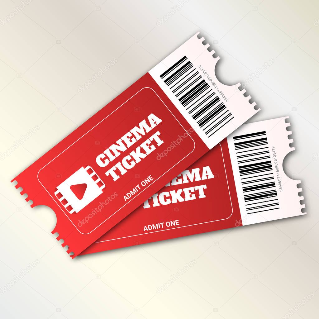 Two cinema vector tickets