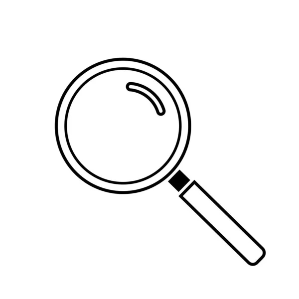 Magnifier Icon. Logo — Stock Vector