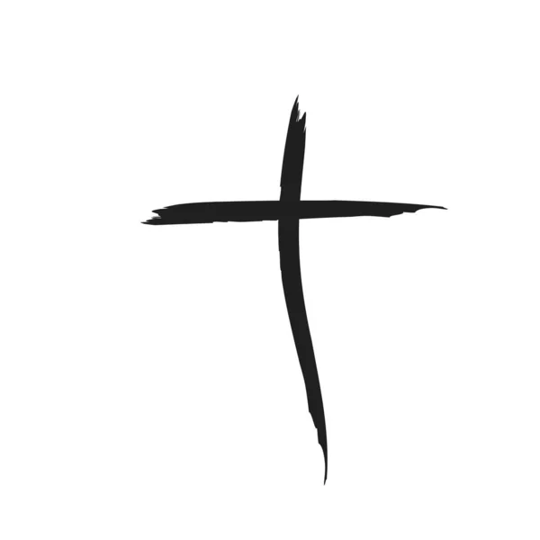 Χριστιανικό σταυρό με το χέρι — Διανυσματικό Αρχείο