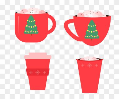 Noel kahve kupalar. 