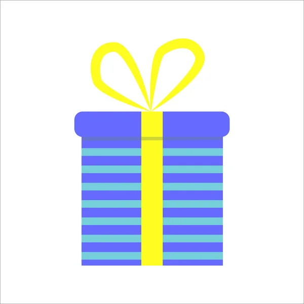 Caja de regalo. Paquete actual — Vector de stock
