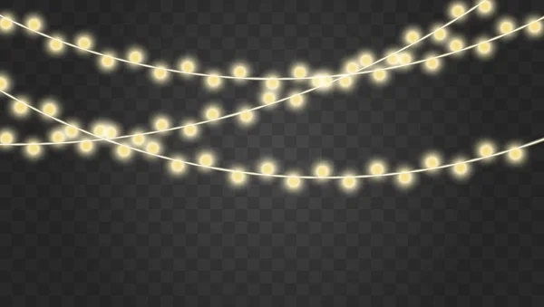 Christmas lights isolated — Stock Vector